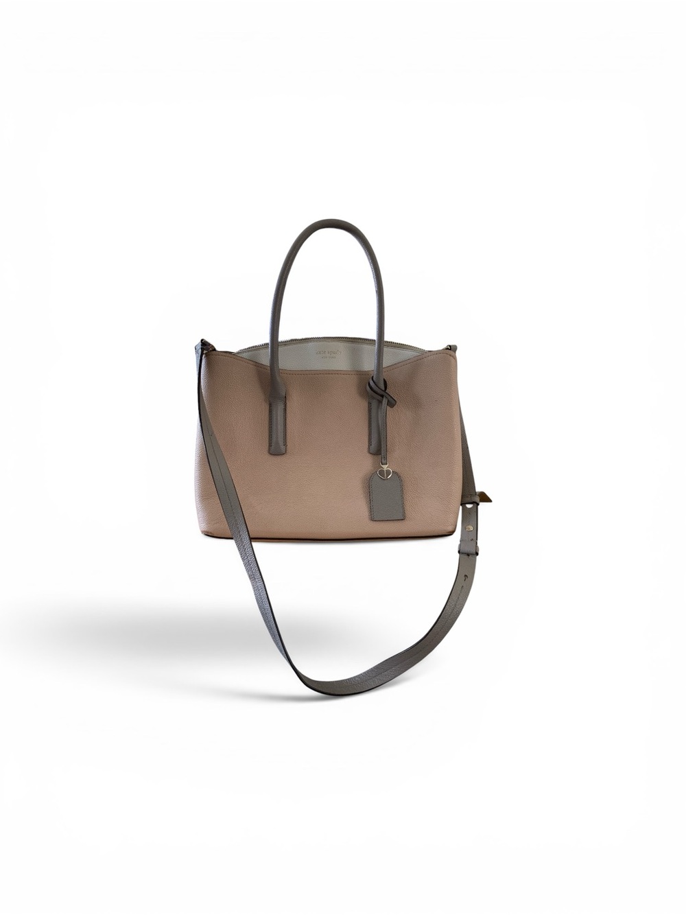 Kate Spade New York Margaux Large Satchel Shoulder Handbag Pebbled Leather Blush